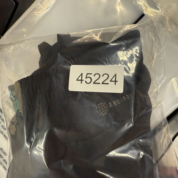 Adidas Shorts Men M Medium Black Striped Mid Rise Drawstring Elastic Waist - Picture 4 of 4